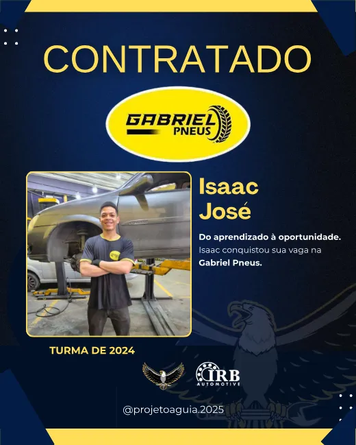 Isaac José, contratado pela Gabriel Pneus