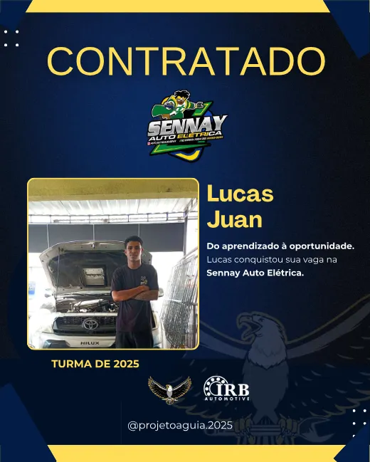 Lucas Juan, contratado pela Sennay Auto Elétrica