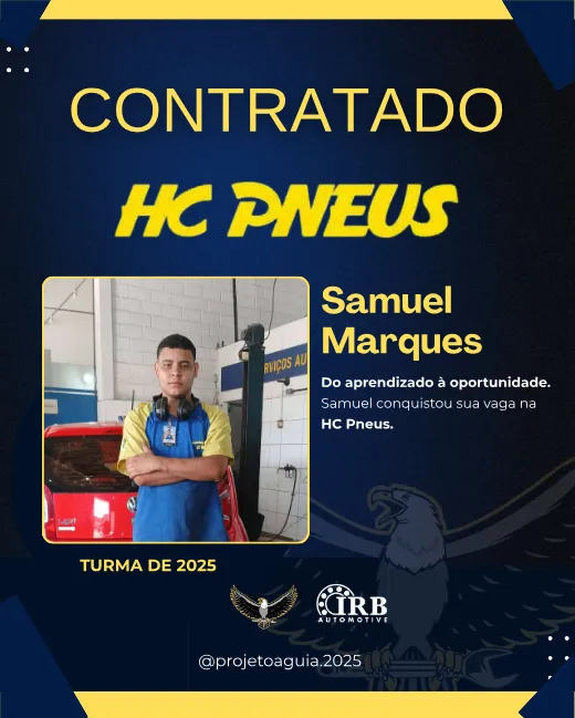 Samuel Marques, contratado pela HC Pneus