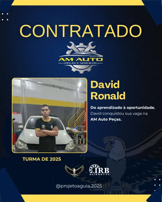 David Ronald, contratado pela AM Auto Peças